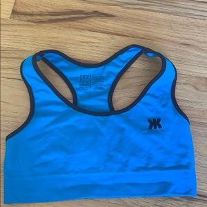dancewear electric blue sports bra